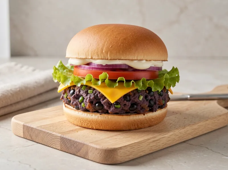 Crispy black bean burgers