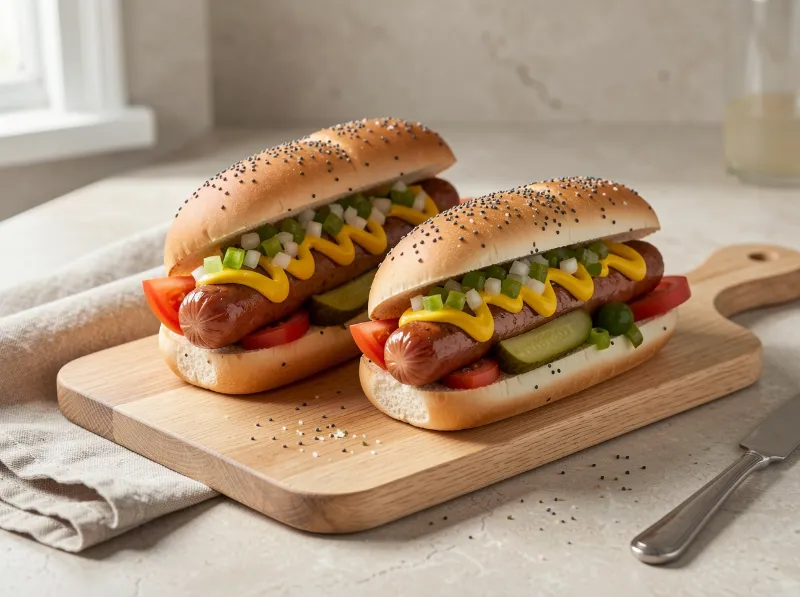 Chicago-style hot dogs