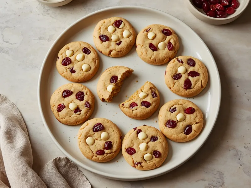 Cranberry white chocolate cookies