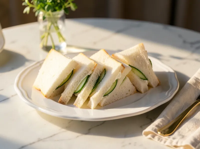 Cucumber cream cheese sandwiches