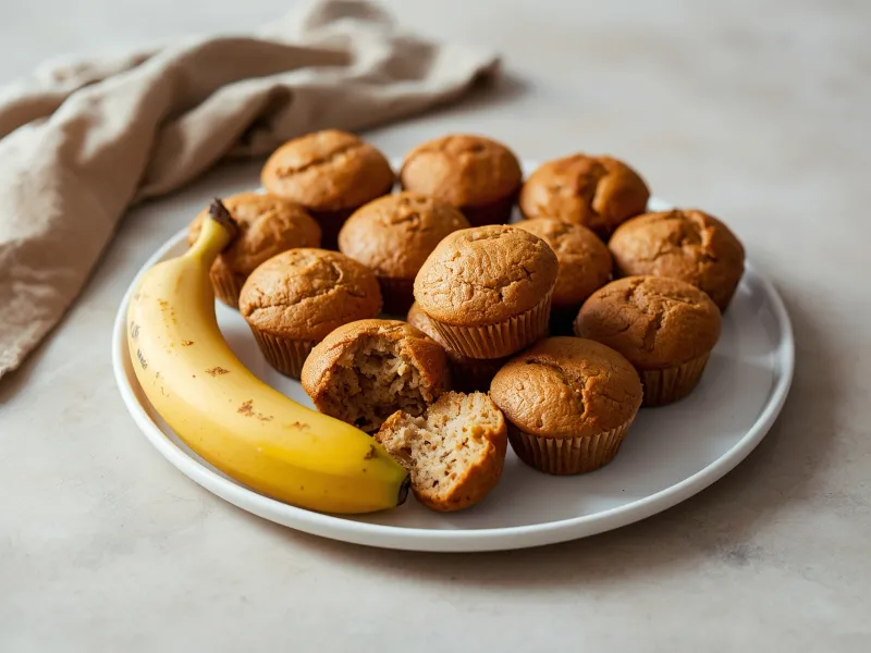 Mini banana muffins