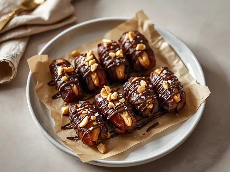 Peanut butter stuffed dates