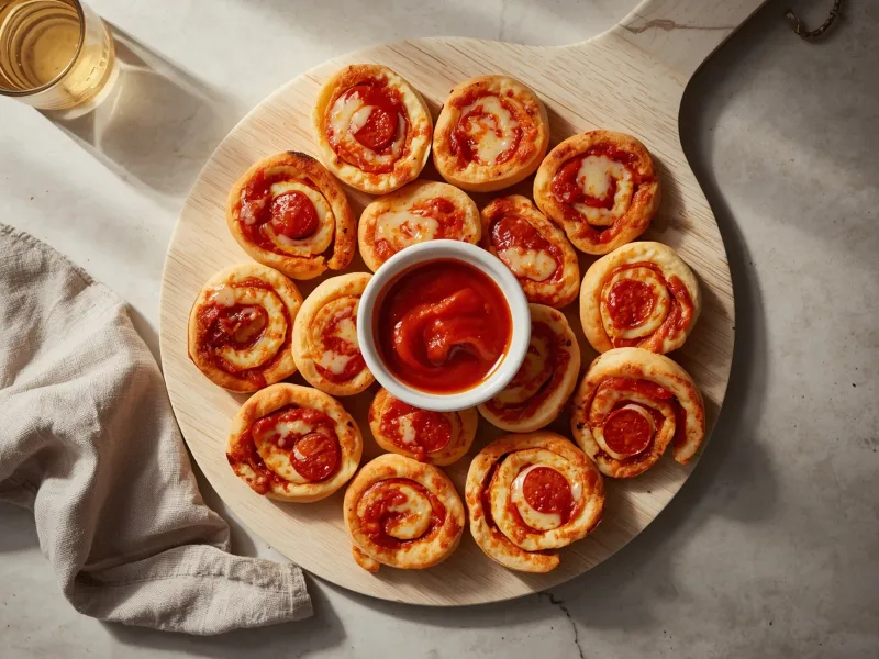 Pepperoni pizza pinwheels
