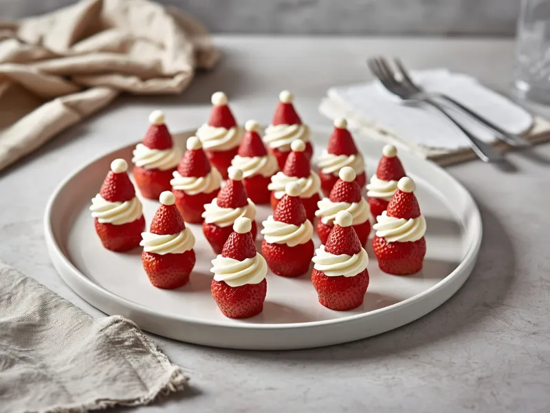 Santa hat strawberries