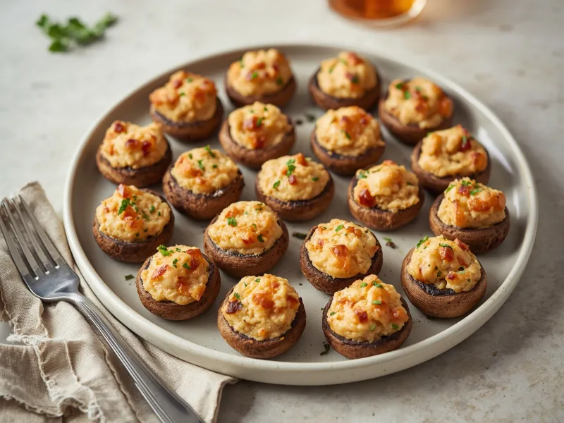 Sausage-stuffed mushrooms