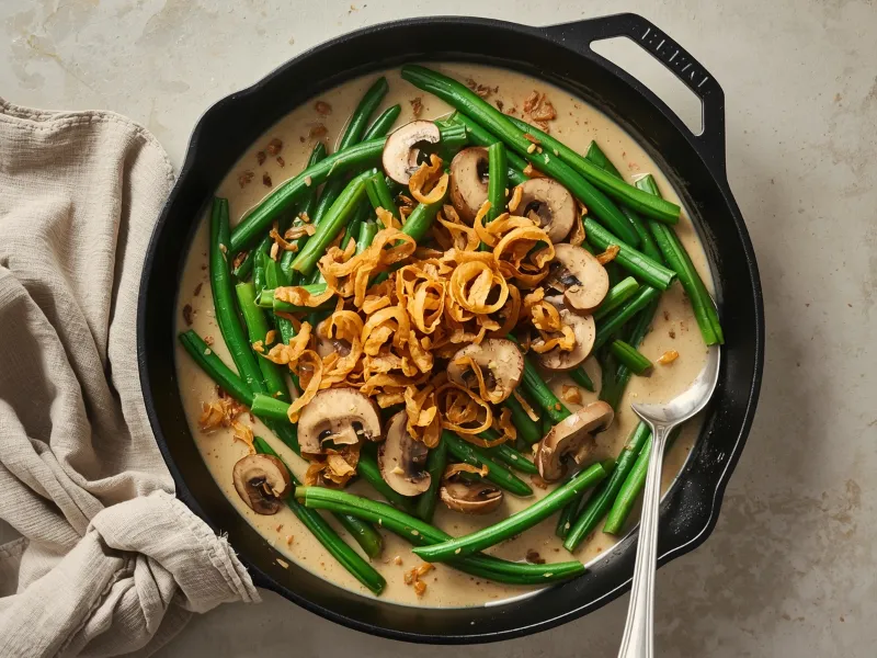 Skillet green bean casserole