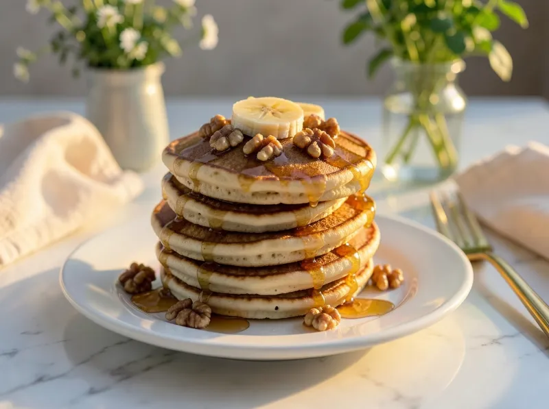 Vegan banana pancakes